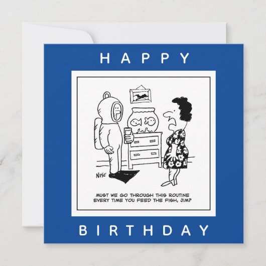 Man Dons Scuba Diving Outfit zum Füttre von Fish C Karte (Vorderseite)