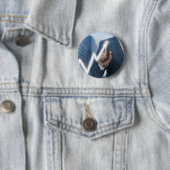 Man draws stock price touchscreen concept button (Beispiel)