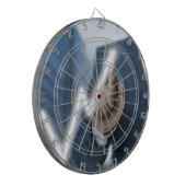 Man draws stock price touchscreen concept dartscheibe (Vorderseite Links)