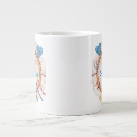 Man Enough to Cross Stitch Jumbo-Tasse (Vorderseite)