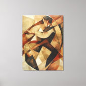 Man Enveloped in Abstraction Canvas Leinwanddruck (Vorderseite)