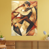 Man Enveloped in Abstraction Canvas Leinwanddruck (Insitu (Wohnzimmer))