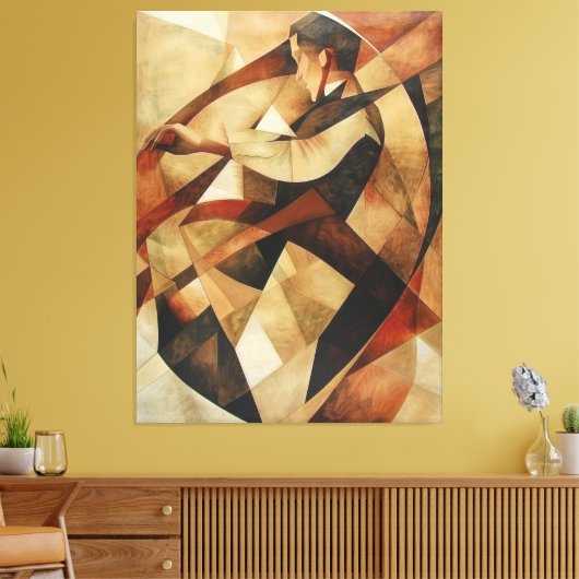 Man Enveloped in Abstraction Canvas Leinwanddruck (Insitu (Wohnzimmer))