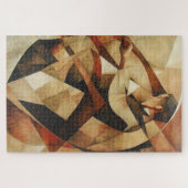 Man Enveloped in Abstraction Canvas Puzzle (Horizontal)