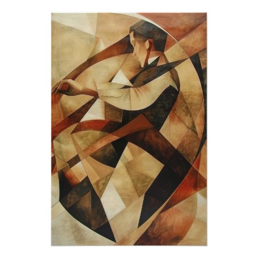 Man Enveloped in Abstraction Poster (Vorderseite)