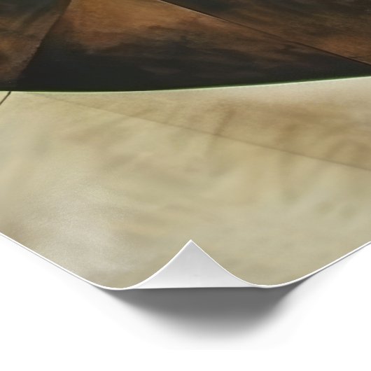 Man Enveloped in Abstraction Poster (Ecke)