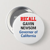 Man erinnere sich an Gavin Newsom, Kalifornien, Go Button (Vorne & Hinten)