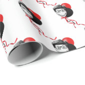 Man Face Balloon Bouquet Geschenkpapier (Rolleneckpunkt)