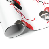 Man Face Birthday Balloons Geschenkpapier (Rolleneckpunkt)