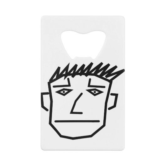 Man Face Geldbeutel Flaschenöffner (Vorderseite)