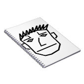 Man Face Notizblock (Rechte Seite)