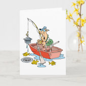 Man Fishing Cards Karte (Gelbe Blume)