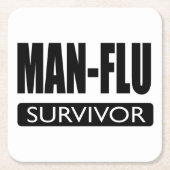 MAN-FLU ÜBERLEBENDER RECHTECKIGER PAPPUNTERSETZER (Vorderseite)