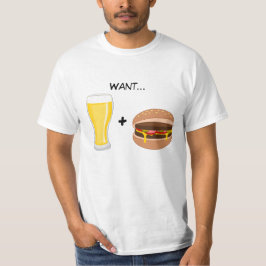 Man Food: Ich mag Bier und Burgers Funny T-Shirt