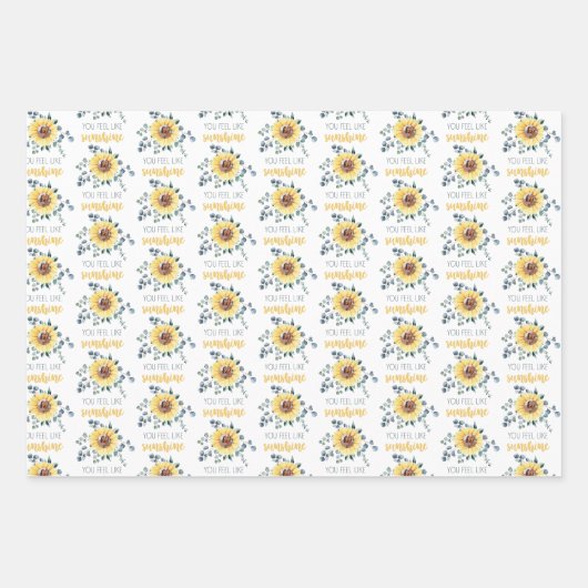 Man fühlt sich wie sonnendurchflutete Foto-Papiert Geschenkpapier Set (Vorderseite 3)