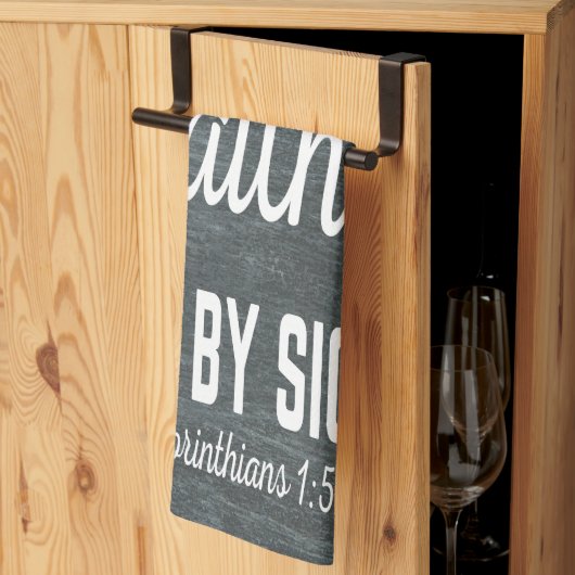 Man geht durch den Glauben, nicht durch das Küchen Geschirrtuch (Drittel gefaltet)