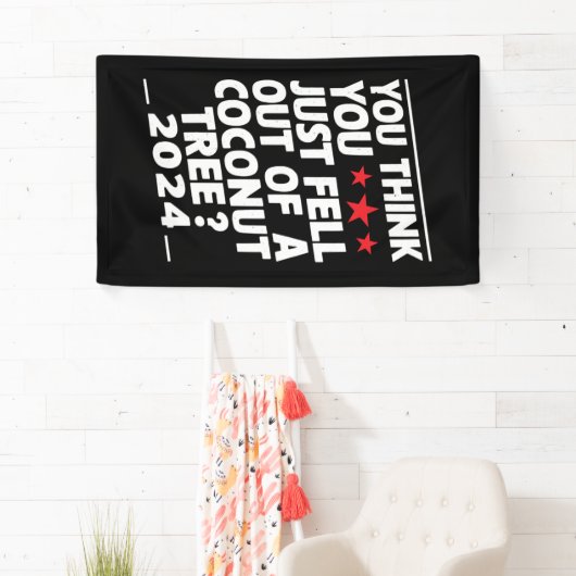 Man glaubt, man wäre einfach aus einem Kokospalmen Banner (Insitu)