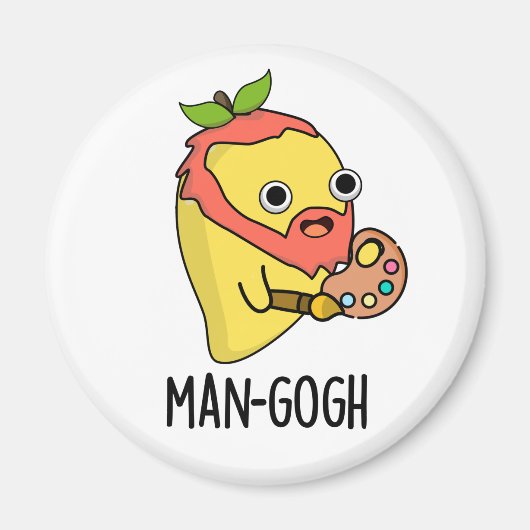Man-gogh Funny Artist Mango Pun Magnet (Vorne)