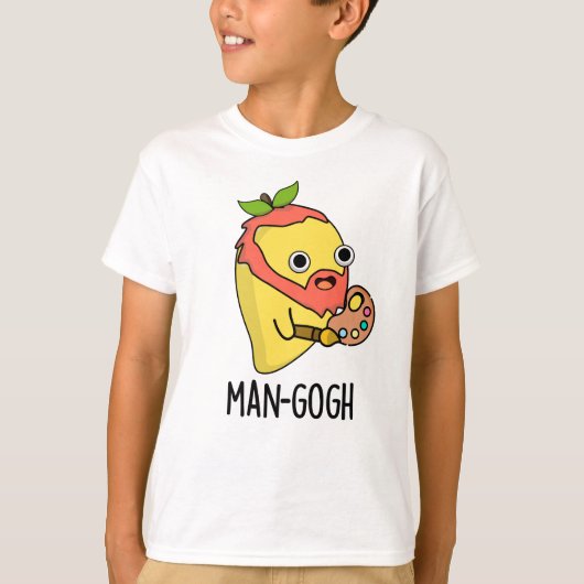 Man-gogh Funny Artist Mango Pun T-Shirt (Vorderseite)