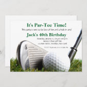 Man Golf Birthday Einladung (Vorne/Hinten)