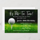 Man Golf Birthday Einladung (Vorne/Hinten)