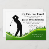 Man Golf Birthday Einladung (Vorne/Hinten)