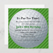 Man Golf Birthday Einladung (Vorne/Hinten)