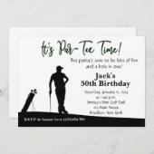 Man Golf Birthday Einladung (Vorne/Hinten)