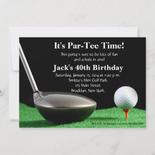 Man Golf Birthday Einladung