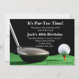 Man Golf Birthday Einladung
