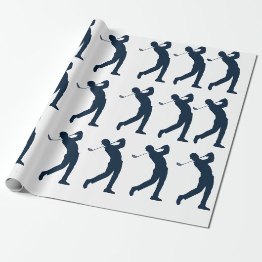 Man Golf Gift Wrapping Paper Geschenkpapier (Ungerollt)