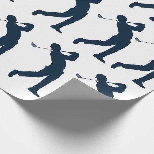 Man Golf Gift Wrapping Paper Geschenkpapier (Ecke)