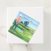 Man Golf Player Swinging Into My 50th Birthday Geschenkanhänger (Beispiel)