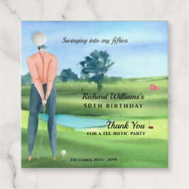 Man Golf Player Swinging Into My 50th Birthday Geschenkanhänger