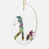 Man Golfer Keramik Ornament (Links)