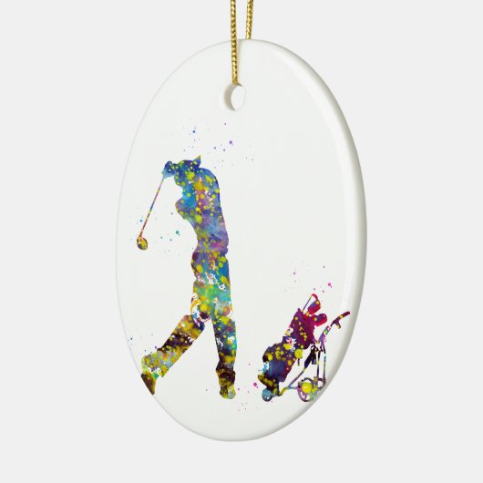 Man Golfer Keramik Ornament (Links)