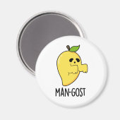 Man-gost Funny Halloween Mango Fruchtghost Pun Magnet (Vorderseite/Rückseite)