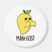 Man-gost Funny Halloween Mango Fruchtghost Pun Magnet (Vorne)