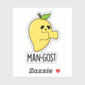 Man-gost Funny Halloween Mango Ghost Pun Aufkleber (Blatt)