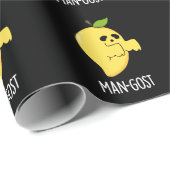 Man-gost Funny Halloween Mango Ghost Pun Dark BG Geschenkpapier (Rolleneckpunkt)