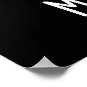 Man-gost Funny Halloween Mango Ghost Pun Dark BG Poster (Ecke)