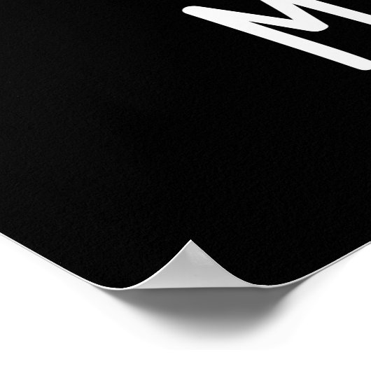 Man-gost Funny Halloween Mango Ghost Pun Dark BG Poster (Ecke)