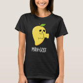 Man-gost Funny Halloween Mango Ghost Pun Dark BG T-Shirt (Vorderseite)