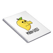 Man-gost Funny Halloween Mango Ghost Pun Notizblock (Rechte Seite)