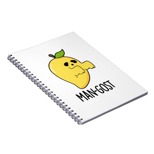 Man-gost Funny Halloween Mango Ghost Pun Notizblock (Rechte Seite)