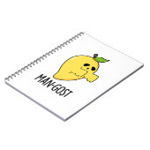 Man-gost Funny Halloween Mango Ghost Pun Notizblock (Linke Seite)