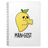Man-gost Funny Halloween Mango Ghost Pun Notizblock (Vorderseite)