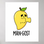 Man-gost Funny Halloween Mango Ghost Pun Poster (Vorne)