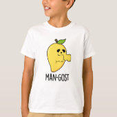 Man-gost Funny Halloween Mango Ghost Pun T-Shirt (Vorderseite)
