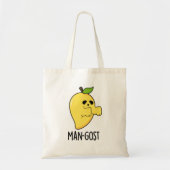 Man-gost Funny Halloween Mango Ghost Pun Tragetasche (Vorne)